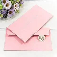 Конверт подарочный "Поздравляем" розовый, фото №1