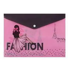 Папка-конверт на кнопке "Paris Fashion" А4, фото №1