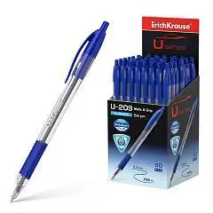 Ручка шариковая автомат. EK U-209 Classic Matic&Grip, синяя, фото №1