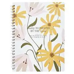 Тетрадь 80л КЛЕТКА "Апрель" цветы спираль, фото №1