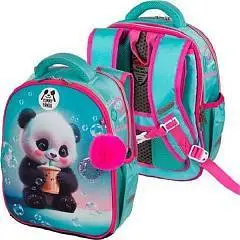 Ранец deVENTE Junior Yummy Panda 35x27x13см 800г 1отд черн, фото №1