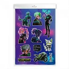 Набор наклеек  Киберпанк 148*210мм 1л мелов бумага, фото №1