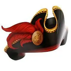 Пиратская шляпа карнавальная «Пиратская треуголка», 350 гр/кв.м, фото №1