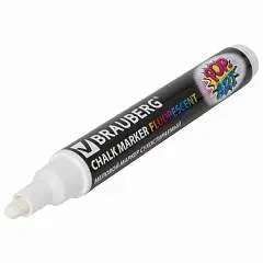 Маркер меловой "POP-ART" сухостираемый, 5мм, белый, фото №1