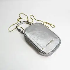 Сумка-кошелёк на шею/плечо Di Gregorio серебр оттенка, фото №1