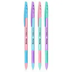 Ручка шариковая Berlingo "Tribase grip haze" синяя, 0,7мм, грип, фото №1