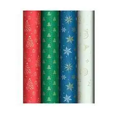 Бумага упаковочная НГ "Winter pattern" 70*100см в рулоне, фото №1