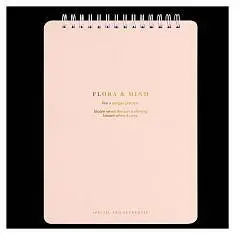 Блокнот А5 80л кл "Флора", розовая, фото №1