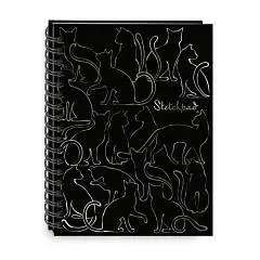 Скетчбук А6 30л Звездный кот 120гр черн блок гребень, фото №1