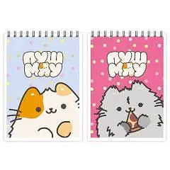 Блокнот А6 40л кл "Пушмяу " твин УФ лак, фото №1