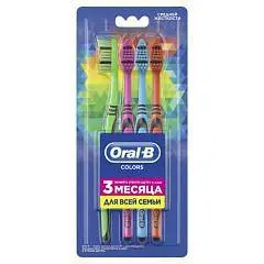 Зубная щетка Oral-B Colors 40 средн 4шт, фото №1