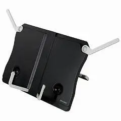 Подставка для книг BRAUBERG "Black" регулируемый наклон, черная, фото №1