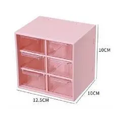 Органайзер "deVENTE. Cube" с 6 ящичками, 11,8x12,2x9,7 см, роз, фото №1