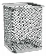 Подставка для пишущих принадлежностей, квадрат, серебр, фото №1