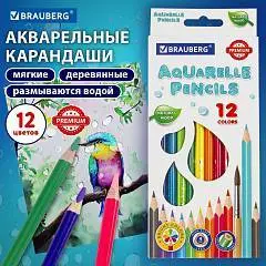 Карандаши цв аквар 12цв грифель 4мм  BR PREMIUM, фото №1