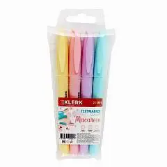 Набор текстовыделителей 4цв 1-5мм KLERK Macaroon Pastel, фото №1