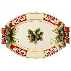 Блюдо "Елка" овальное 43,5х29х4см, фото №1