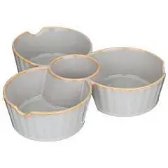 Менажница 4 секции Bronco "Soul Kitchen" 22х5 см серая, фото №1