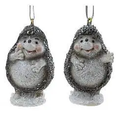 Украшение елочное "Ёжик", L4 W3 H5 см, 2в., фото №1