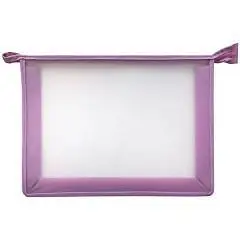 Папка д/тетр А4 молн пластик сиреневая Спейс, фото №1