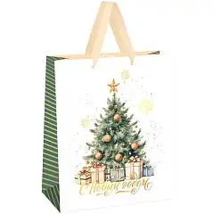 Сумка подарочная "Christmas mood" фольга 33*42*12см, фото №1