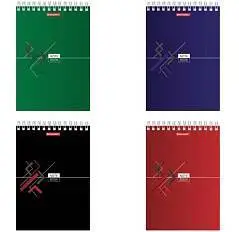 Блокнот А5 80л кл "Стильный" спираль, твердая подложка, фото №1