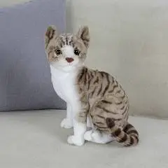 Игрушка мягкая Кошка коричневая натур 29см, фото №1