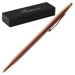 Ручка шариковая "FIORENZO" розовое золото, синяя, фото №1