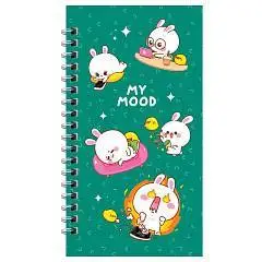 Записная книжка А6+ 96л "My cute day" на гребне, твердая  обл, фото №1