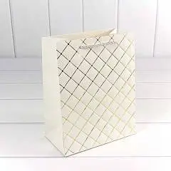 Сумка подарочная "Ромб" Белый 12*15*7 см, фото №1