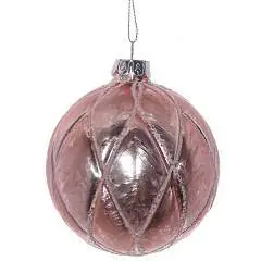 Шар елочный стекло "Розовая фантазия", D8 см, фото №1