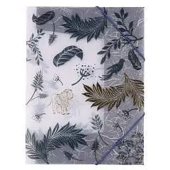 Папка на резинке А4 "Прекрасный лес" волокнистая фактура, фото №1