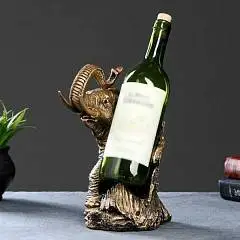 Подставка под бутылку "Слон" (бронза) L14W13H25 см, фото №1