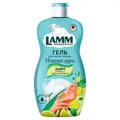 Средство д/посуды Lamm Лайм и листья мяты 450мл, фото №1