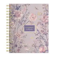 Записная книжка А5+ "ЦВЕТЫ НА ЛИЛОВОМ" тв.обл, спираль, фото №1