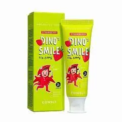 Зубная паста дет Consly DINO's SMILE c ксилитом, клубника 3+ 60мл, фото №1