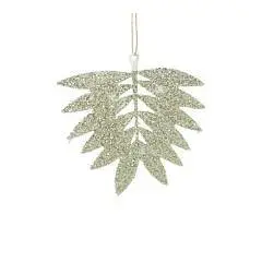 Украшение елочное  Лист золото 9,3*0,1*9,4см, фото №1