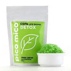 Соль д/в PICO MICO Detox Грин-смузи, 150г, фото №1