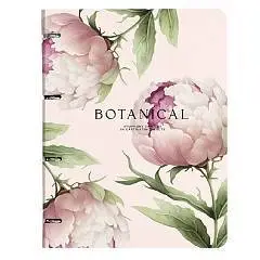 Тетрадь кольцах А4 120л кл "Peony", пудровый, фото №1