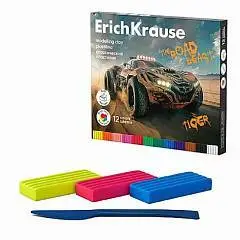 Пластилин классич 12цв 180г Road Beast+стек ЕК, фото №1