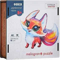 Пазл фигурный дер ANIMALS Лисичка Фокси 45дет 20*25см/4см, фото №1