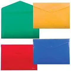 Папка на кнопке EK Классика, А4 непрозрач., ассорти, фото №1