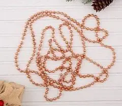 Бусы на ёлку 2,7 м "Весёлые шарики" оранжевые, фото №1