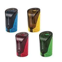 Точилка BRAUBERG "Cell" пластиковая, овальная, ассорти, фото №1