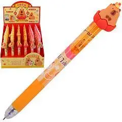 Ручка автомат гелевая Пиши-стирай 0,5 JIANDAN Capybara синяя, фото №1