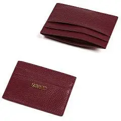 Кредитница жен. Fabretti нат.кожа, бордовый, фото №1
