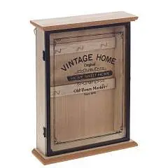 Ключница, L20 W6 H26,5 см, с окном, закрытая, бежевая, фото №1