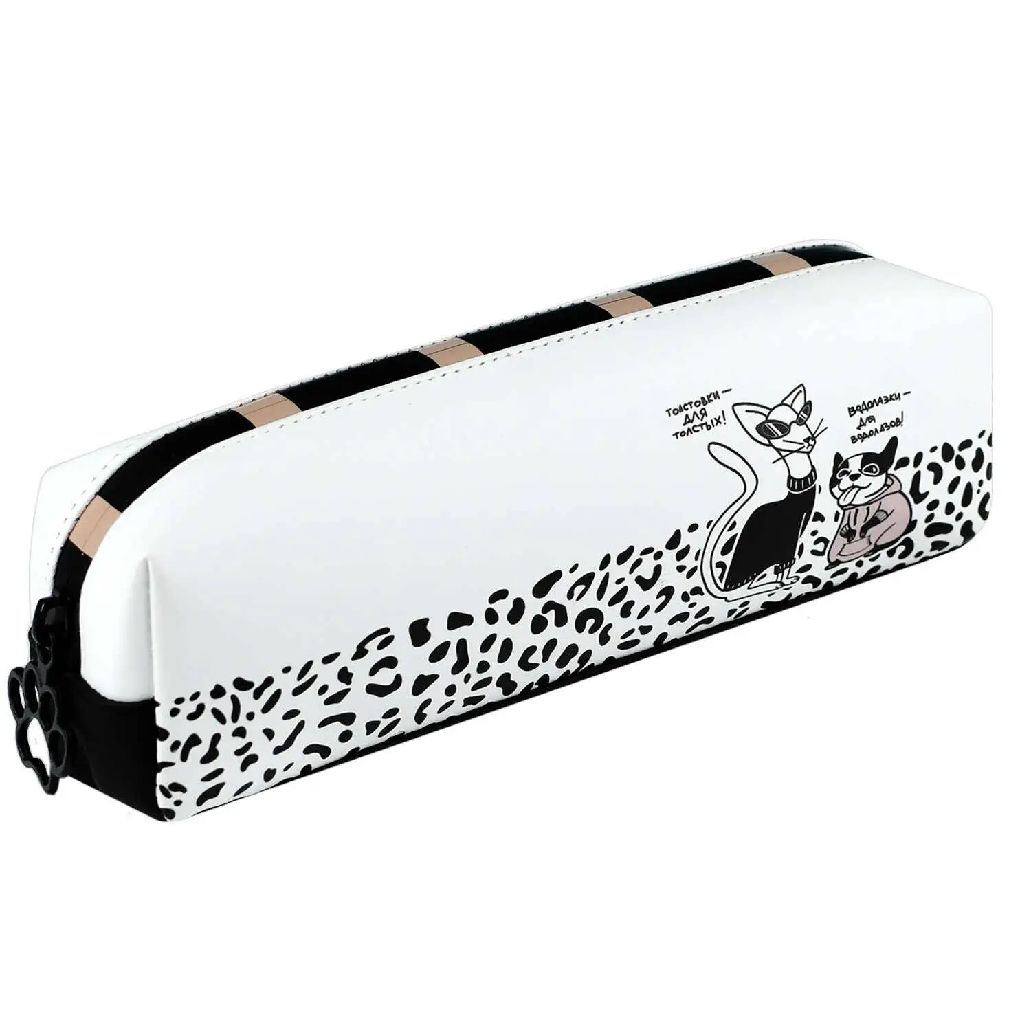 Пенал школьный "Мемные стилисты" б/наполн иск/кожа молния 19,5х5, фото №1