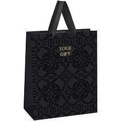 Сумка подарочная "Black velvet"  фольга 33*42*12см, фото №1