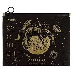 Папка на молнии с расширением "Zodiac-1" A5, тиснение фольгой, фото №1